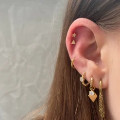 Winther Studio Crystal Triangle Piercing| Øreringe|Piercingsmykker