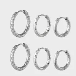 Winther Studio Hoop Mix Silvery| Julegaver|Smykkesæt