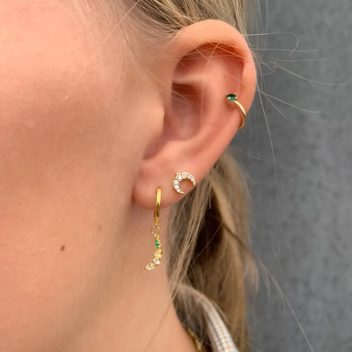 Winther Studio Moonstone Piercing| Piercingsmykker|Øreringe