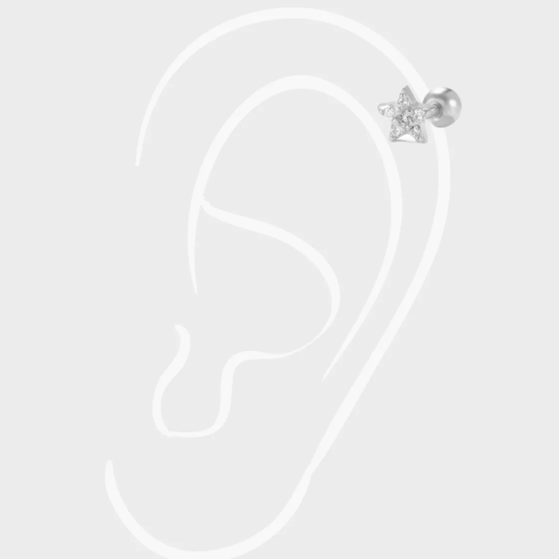 Winther Studio Star Piercing| Øreringe|Piercingsmykker