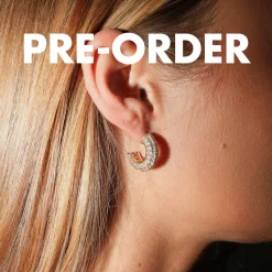 Winther Studio Wide Stone Hoops - Pre-Order| Øreringe