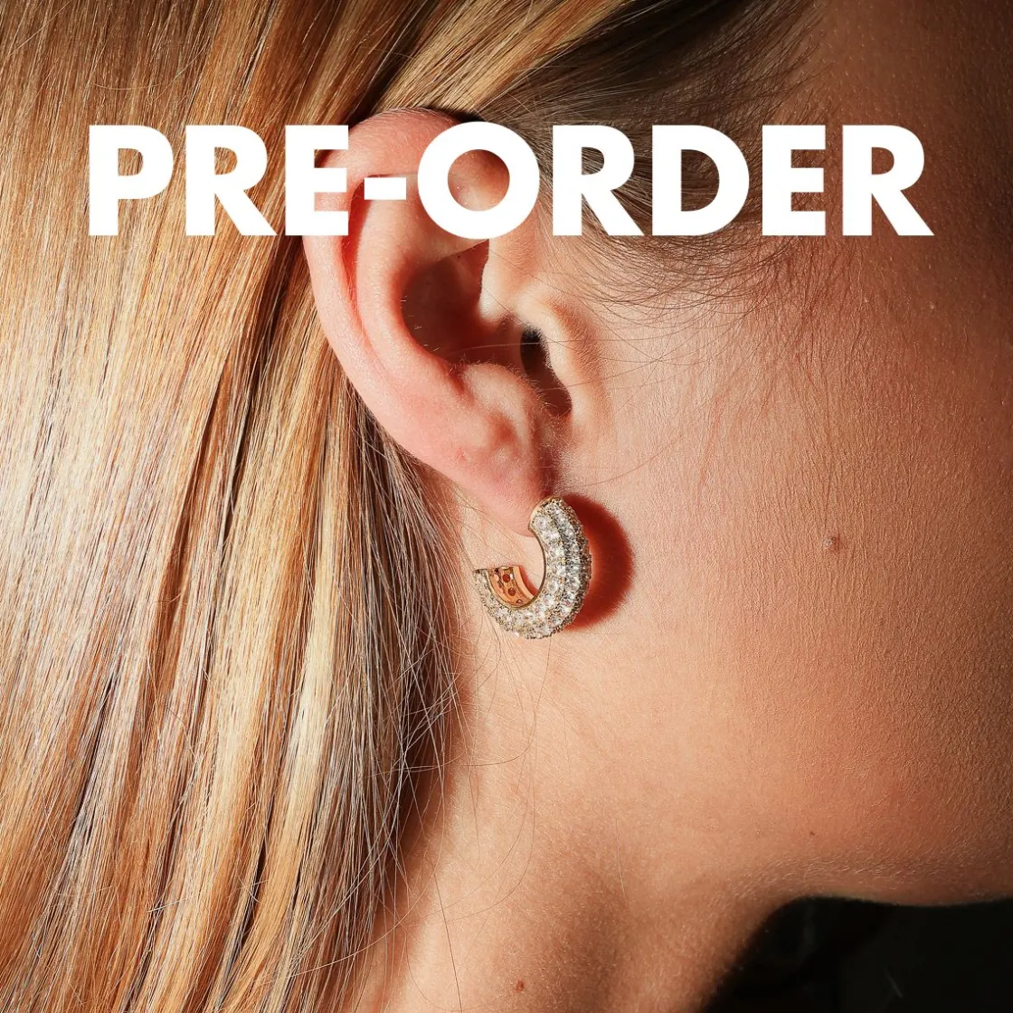 Winther Studio Wide Stone Hoops - Pre-Order| Øreringe