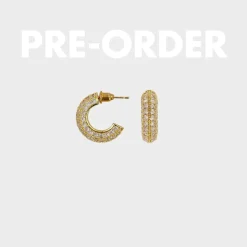 Winther Studio Wide Stone Hoops - Pre-Order| Øreringe